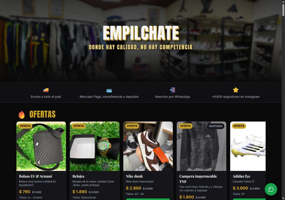 Captura del sitio de Empilchate